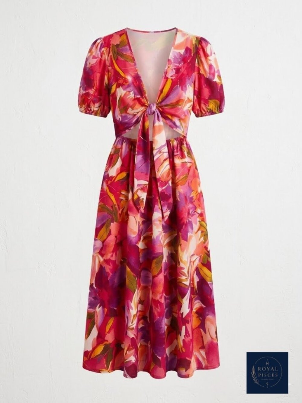 Two-Piece Bright Floral Outfit